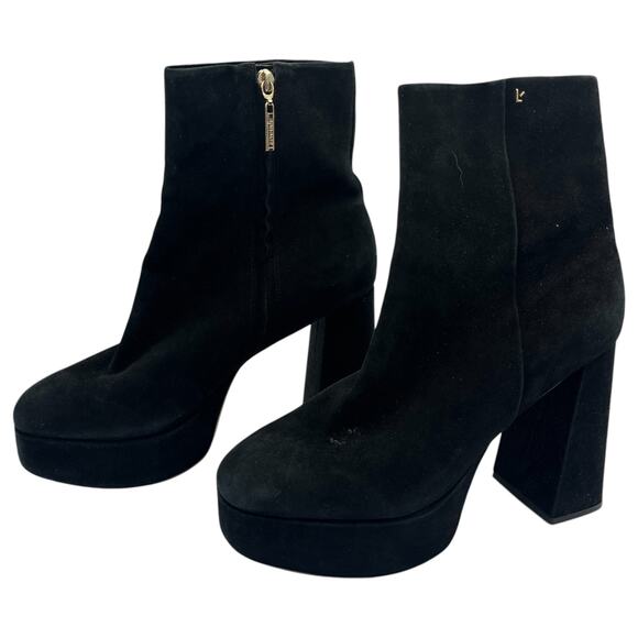 Larroude Dolly Platform Boot in Black Suede Size 10 - Picture 4 of 8
